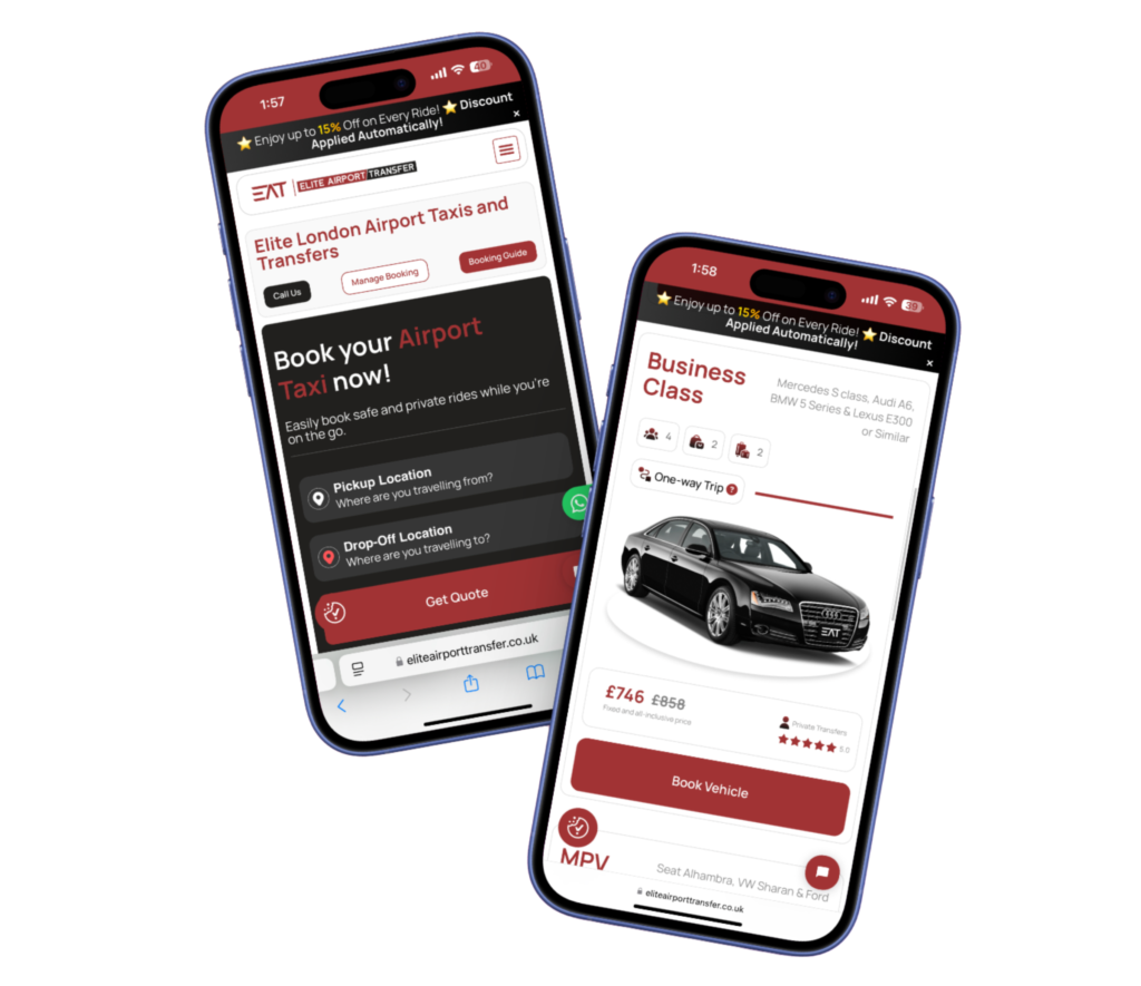 Elite Airport Transfer mobile application